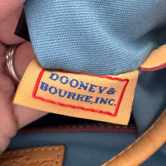 Dooney & Bourke splatter coated cotton vachetta leather trim,  Bucket Bag - Picture 13 of 13